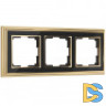 Рамка на 3 поста (золото/черный) WL17-Frame-03