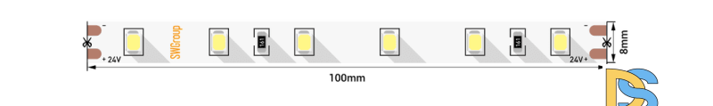 Светодиодная лента SWG SWG2P60-24-4.8-WW 005272
