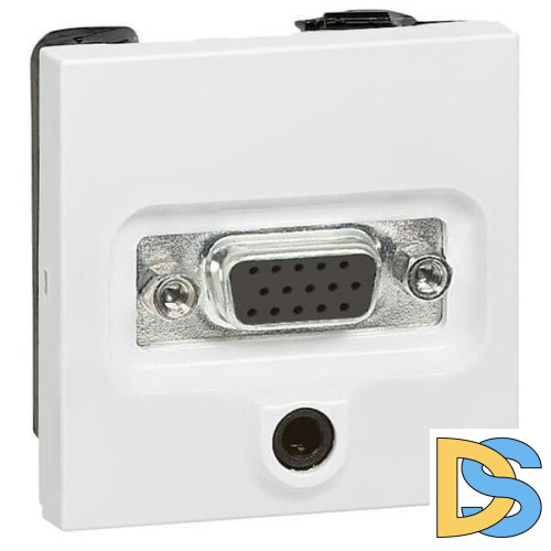 Розетка аудио/видео HD15+Jack3.5 Legrand Valena белая 770082