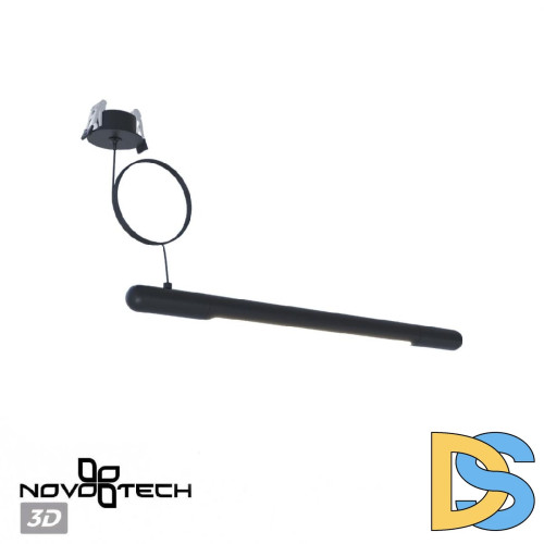 База встраиваемая для ввода питания с заглушкой и проводом-подвесом (длина провода  -  2м) Novotech Konst Glat 359384