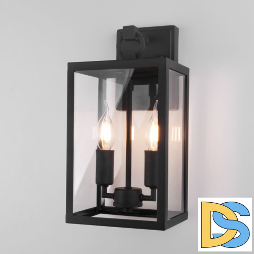 Уличный настенный светильник Elektrostandard Candle 35150/D черный 4690389182464 a058260