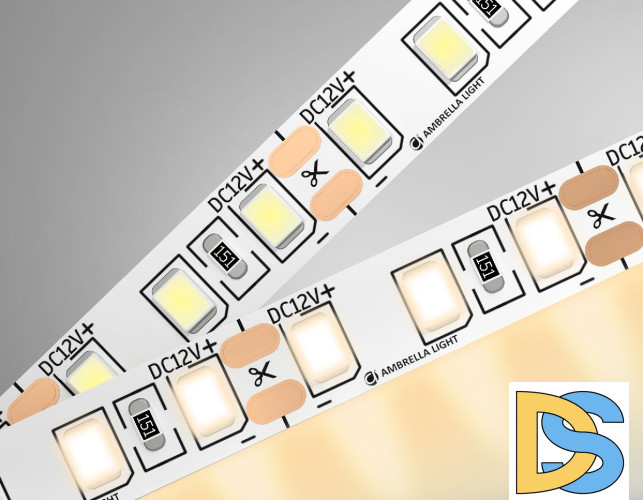 Светодиодная лента Ambrella Light LED Strip 12В 2835 9,6Вт/м 3000K 5м IP20 GS1101