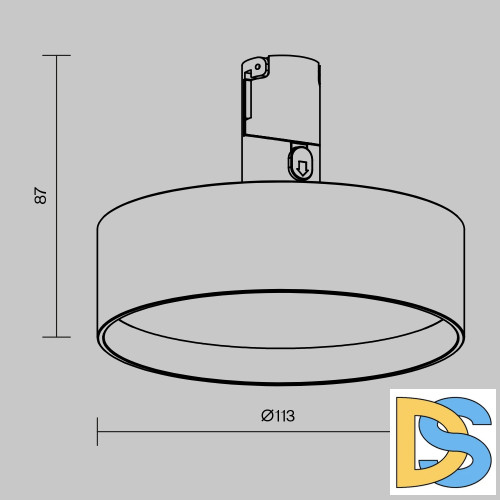 Трековый магнитный светильник Maytoni Zon TR204-1-12W3K-BBS