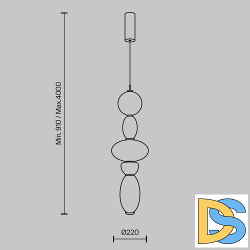 Подвесной светильник Maytoni Adore MOD297PL-L24BS3K1