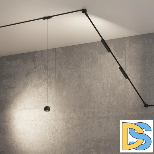 Трековый магнитный однофазный светильник Denkirs Air hang DK5346-BK