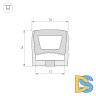 Силиконовый профиль Arlight WPH-FLEX-1414-TOP-S11-20m WHITE 041092