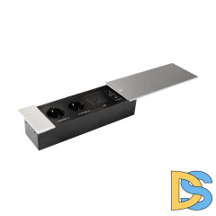 Блок розеток JX (Slide Top) (2 секции RJ-45 + 2 USB с кабелем питания) Mebax 00-00002890