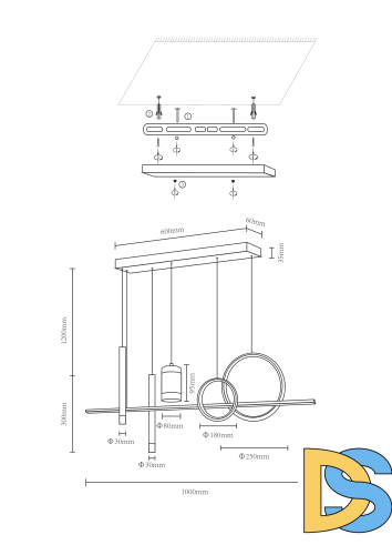 Подвесная люстра Velante 431-106-06