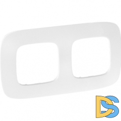 Рамка Legrand Valena Allure 2 поста Тиснение белое 754372