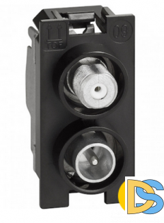 Розетка телевизионная-спутниковая TV-SAT "звезда" 1 модуль. Btichino Living Now