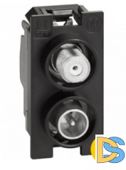 Розетка телевизионная-спутниковая TV-SAT &quot;звезда&quot; 1 модуль. Btichino Living Now