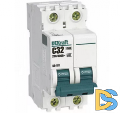 Автоматический выключатель DEKraft ВА-101 2P 32А 4.5кА, 11069DEK