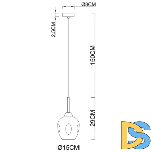 Подвесной светильник Arte Lamp Yuka A7759SP-1PB