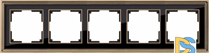 Рамка Werkel Palacio на 5 постов золото/черный WL17-Frame-05 4690389103780