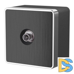 ТВ-розетка оконечная Werkel Gallant графит рифленый W5083004 4690389164736