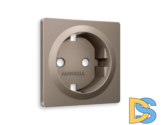 Лицевая панель для розетки с/з Ambrella Volt Alfa AP6360