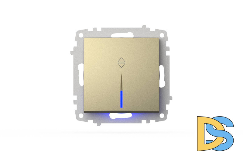 Выключатель одноклавишный проходной с подсветкой ELBI Zena Vega 609-011400-210