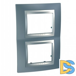 Рамка 2-ая (двойная) вертикальная, Грэй/Алюминий (металл), серия UNICA TOP/CLASS, Schneider Electric