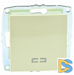 Выключатель одноклавишный с подсветкой Mono Electric Despina-Larissa 10А 250В крем 500-001725-101