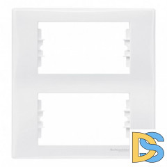 Рамка 2-ая (двойная) вертикальная, Белый, серия Sedna, Schneider Electric