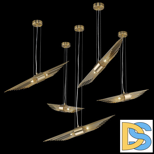 Подвесной светильник Delight Collection 68069 P68069-2 antique brass