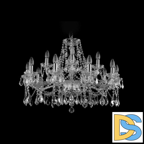Подвесная люстра Bohemia Ivele Crystal 1413/10+5/300 Ni Leafs