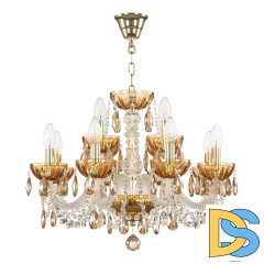 Подвесная люстра Bohemia Ivele Crystal 5402/8+4/195 G Amber/M-1H K721