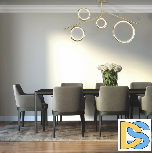 Подвесная светодиодная люстра Mantra Olimpia Oro 6581