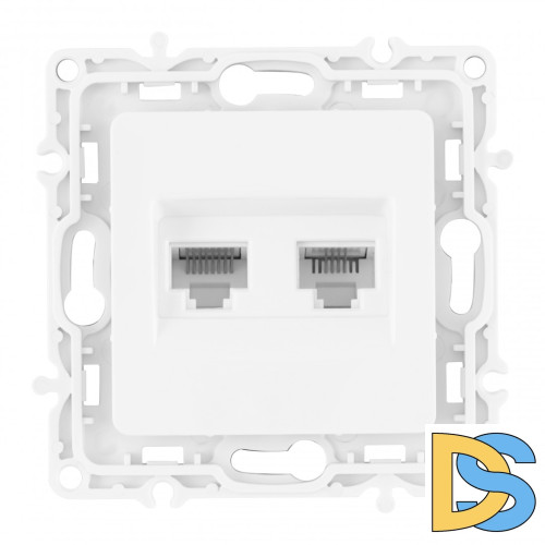 Розетка телефонная RJ11 + компьютерная RJ45 Arte Milano 217.44-1.white