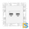 Розетка телефонная RJ11 + компьютерная RJ45 Arte Milano 217.44-1.white