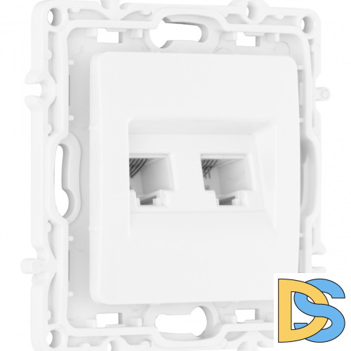 Розетка телефонная RJ11 + компьютерная RJ45 Arte Milano 217.44-1.white