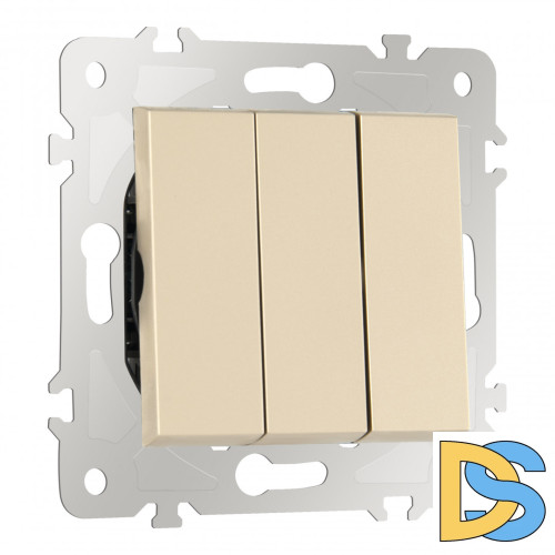 Выключатель трехклавишный Arte Milano 203.30-3.shampan