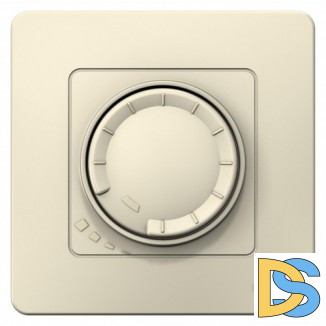 Диммер поворотно-нажимной, 400Вт для ламп накаливания, Молочный, серия Blanca, Schneider