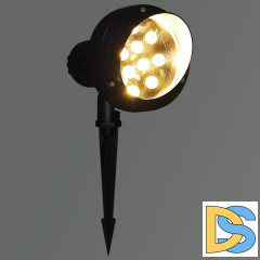 Грунтовый светильник Reluce 09401-0.7-001U LED12W BK+WW