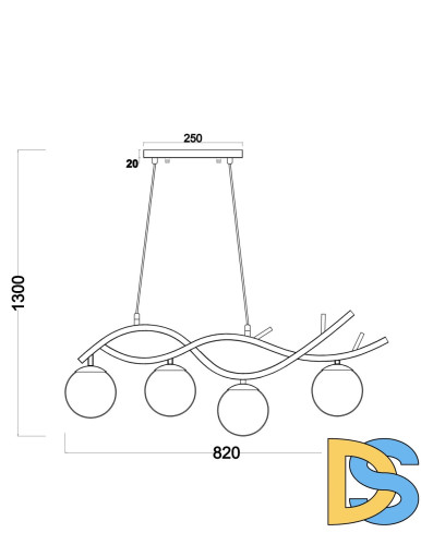 Подвесной светильник Freya Rosella FR8014PL-04BS