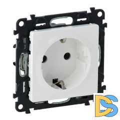 Розетка Legrand Valena Life 16A 250V с/з безвинтовой зажим белая 753421