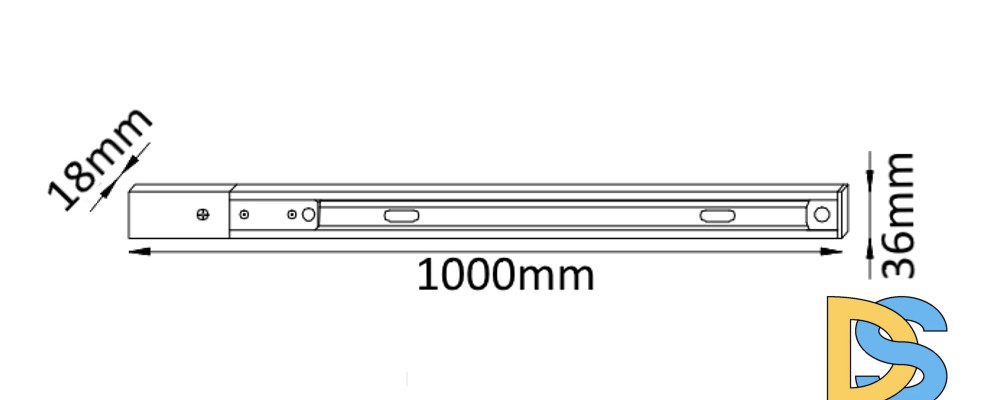 Шинопровод однофазный с питанием и заглушкой Crystal Lux CLT 0.11 CLT 0.11 01 L1000 BL