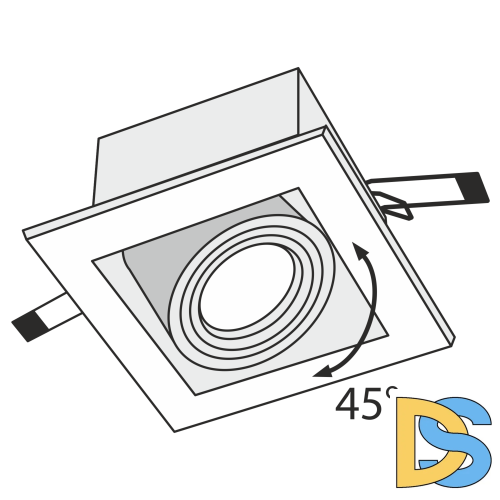 Встраиваемый светильник Maytoni Metal DL008-2-01-S