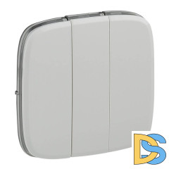 Лицевая панель Legrand Valena Allure выключателя трехклавишного белая 755035