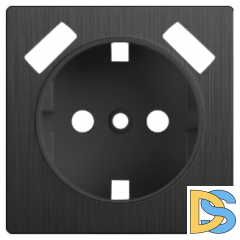 W1179504/ Накладка для розетки USB (графит рифленый)