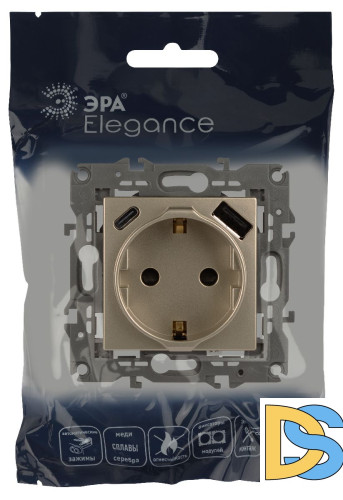 Розетка со шторками Эра 14-4108-04 Б0067740