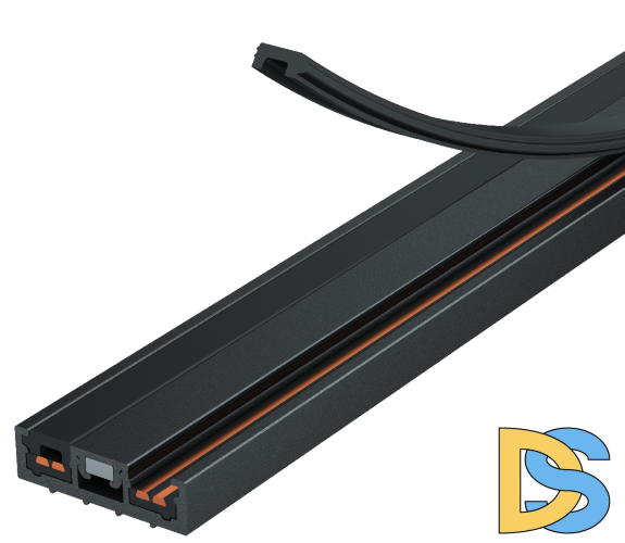 Ультратонкий накладной магнитный шинопровод iLedex Vision 4825-25/7-3000-BK