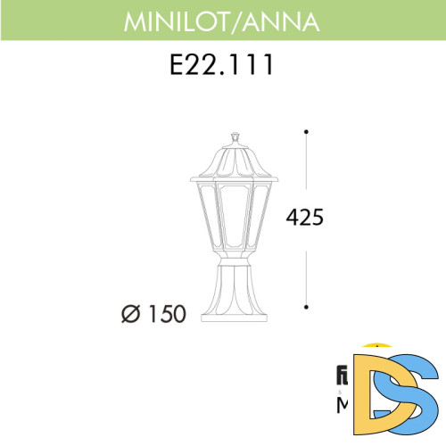 Садовый светильник Fumagalli E22.111.000.WXF1R