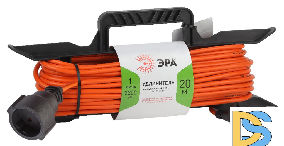 Удлинитель силовой Эра UFx-1-2x1.0-20m Б0043040
