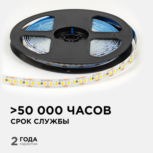 Светодиодная лента Apeyron 12В 2835 14,4Вт/м 3000К 19Лм/чип 5м IP20 LSE-262
