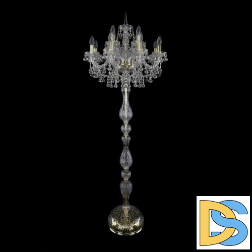 Торшер Bohemia Ivele Crystal 1409T1/8+4/195-165 G