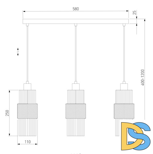 Подвесной светильник Eurosvet Soho 50209/3 бронза
