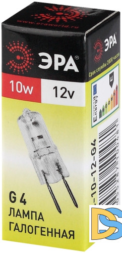 Лампа галогенная Эра G4 10W 3000K G4-JC-10W-12V C0027367