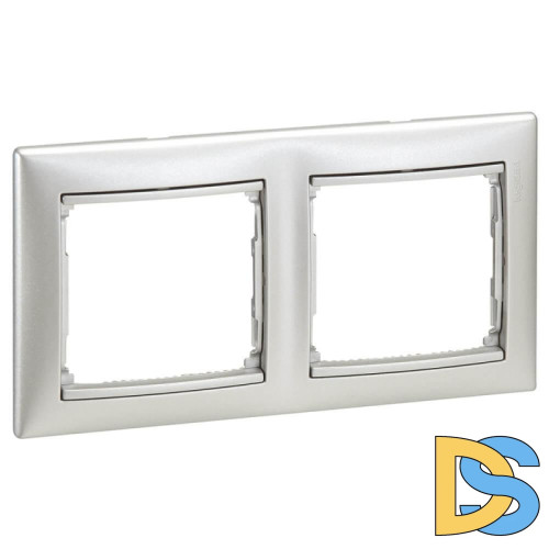 Рамка 2-постовая Legrand Valena алюминий 770152