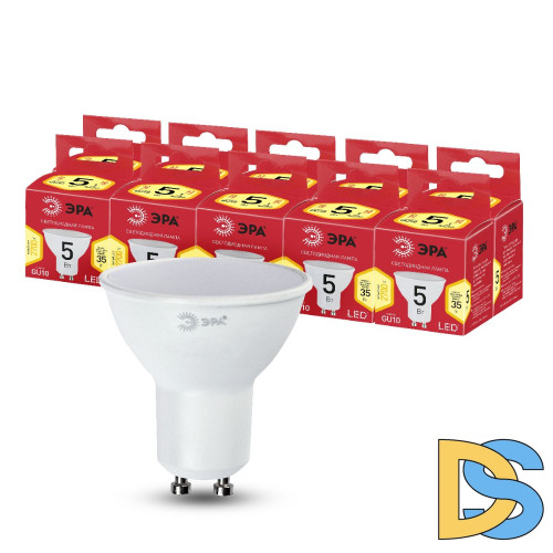 Лампа светодиодная Эра GU10 5W 2700K LED MR16-5W-827-GU10 R Б0051852